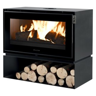 Poêle à bois en acier horizontal étanche 9kW bûcher RICHARD LE DROFF - MONTMARTRE 1000C
