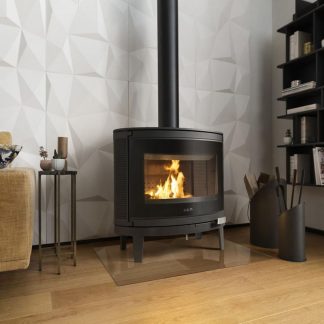 Poêle à bois en fonte DEVILLE - IKARI anthracite 9KW