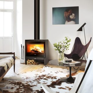 Poêle à bois en acier DEVILLE - LEMAN 8KW C077BP-06