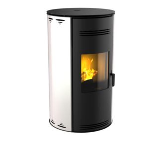 POELE ACIER A GRANULES DE BOIS MORVAN"SPH'R" 3.5-8KW BLANC