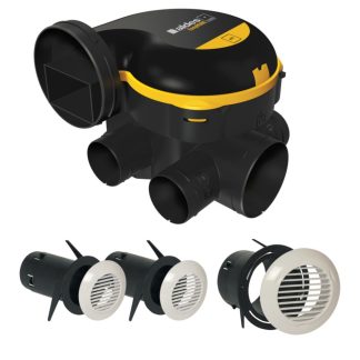Kit VMC simple flux EasyHOME Autoréglable COMBLES Classic livré avec 3 grilles de ventilation
