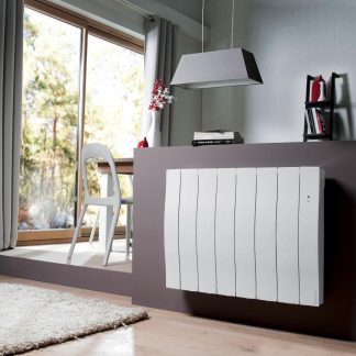 Radiateur électrique Galapagos connecté pilotage intelligent horizontal 1000W blanc brillant
