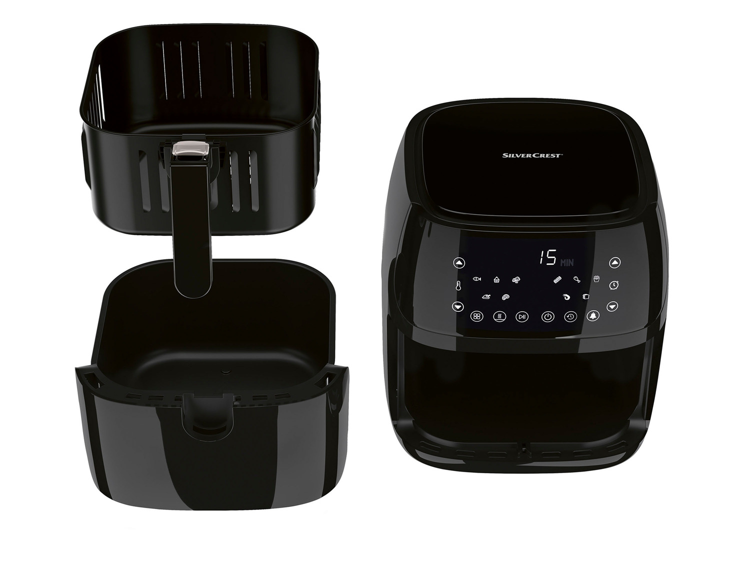 SILVERCREST® KITCHEN TOOLS Friteuse à air numérique XL HG09443/-BS, 2150 W, 5,2 L – Image 5